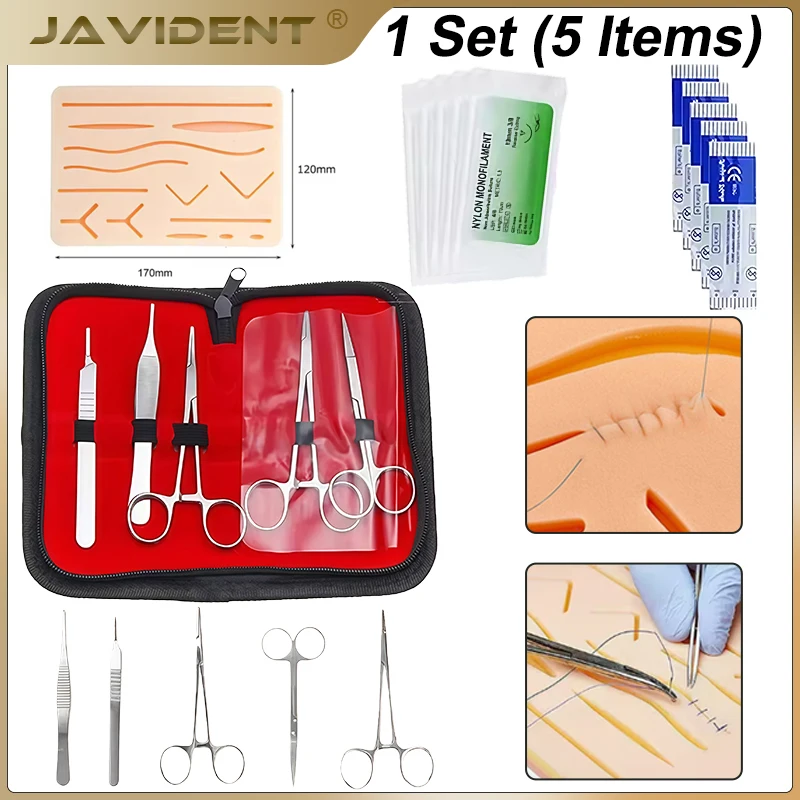 1Set Surgical Suture Medical Students Suture Practice Kit Medical Suture Kit Surgical Traumatic Educational Teaching Equipment