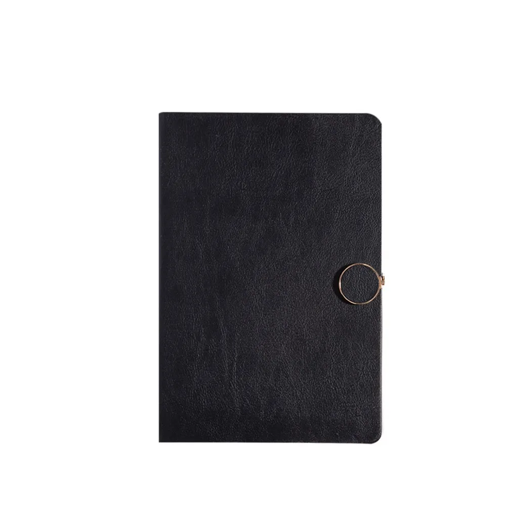 

200 Pages A5 Notepad PU Leather Cover Thickened Paper Students Notebook Wear-resistant Horizontal Line Business Office Notebook
