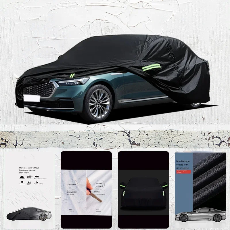 

For Kia K9 Anti-UV Sun Shade Rain Snow Resistant Dustproof Car umbrella Black cover Full Car Cover Outdoor Protection