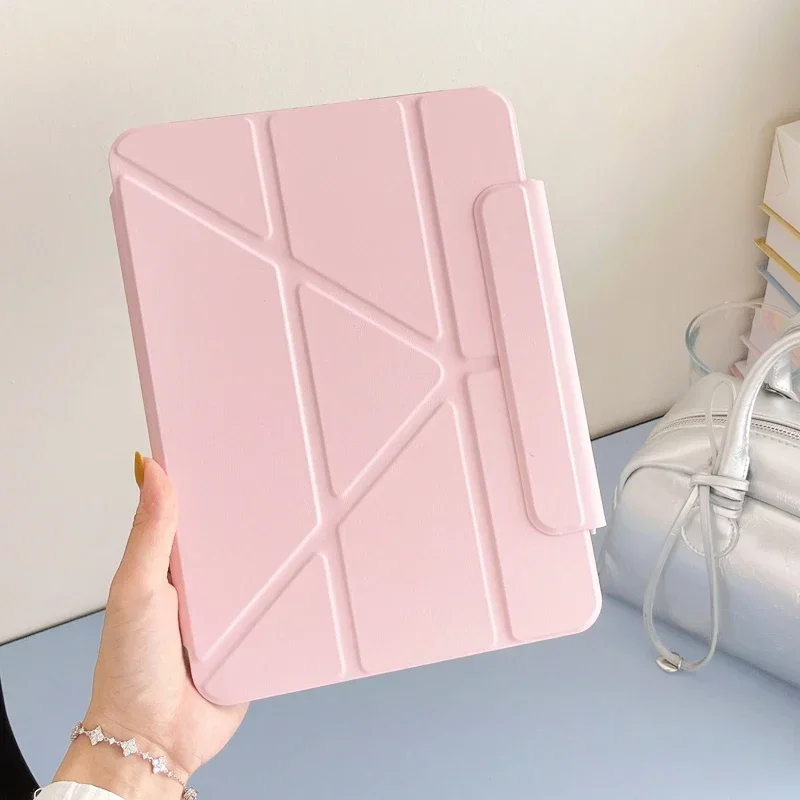 

Чехол для iPad Air Pro 2025 M4 4 5 7 8 9 10-го 11-го поколения 10,9 11 12,9 13-дюймовый кожаный Y-образный жесткий чехол для планшета с подставкой