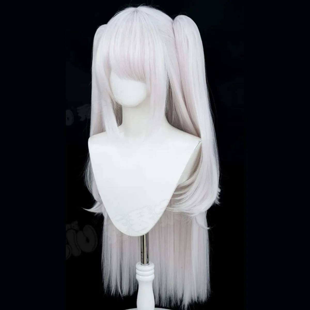Women Game Azur Lane Hartford Cosplay Wig 85cm Pink White Twin Tails Heat Resistant Synthetic Hair For Halloween Party - view 6