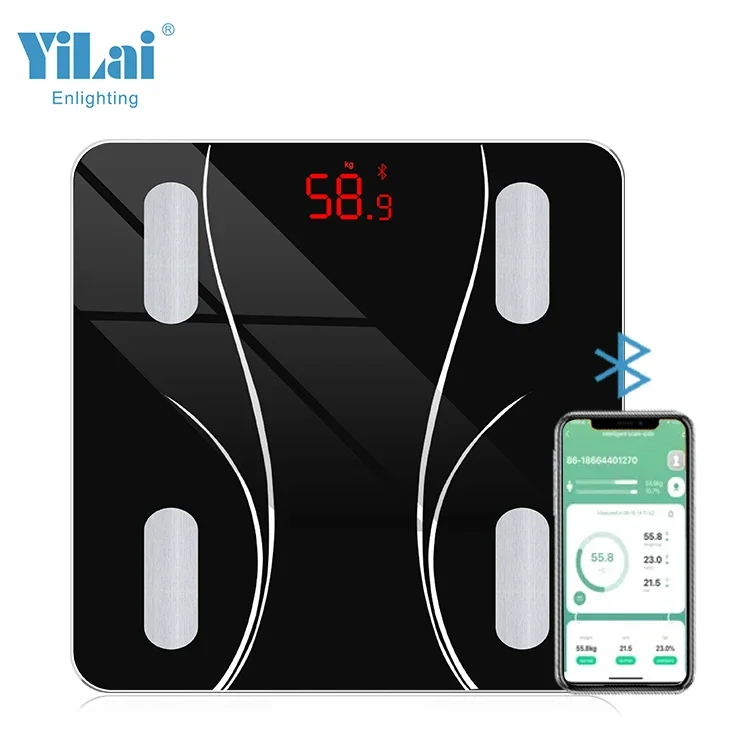 180KG Smart Bluetooth Home Health BMI Personal Bathroom Body Composition Fat Digital Electronic Weighing Scale for body weight