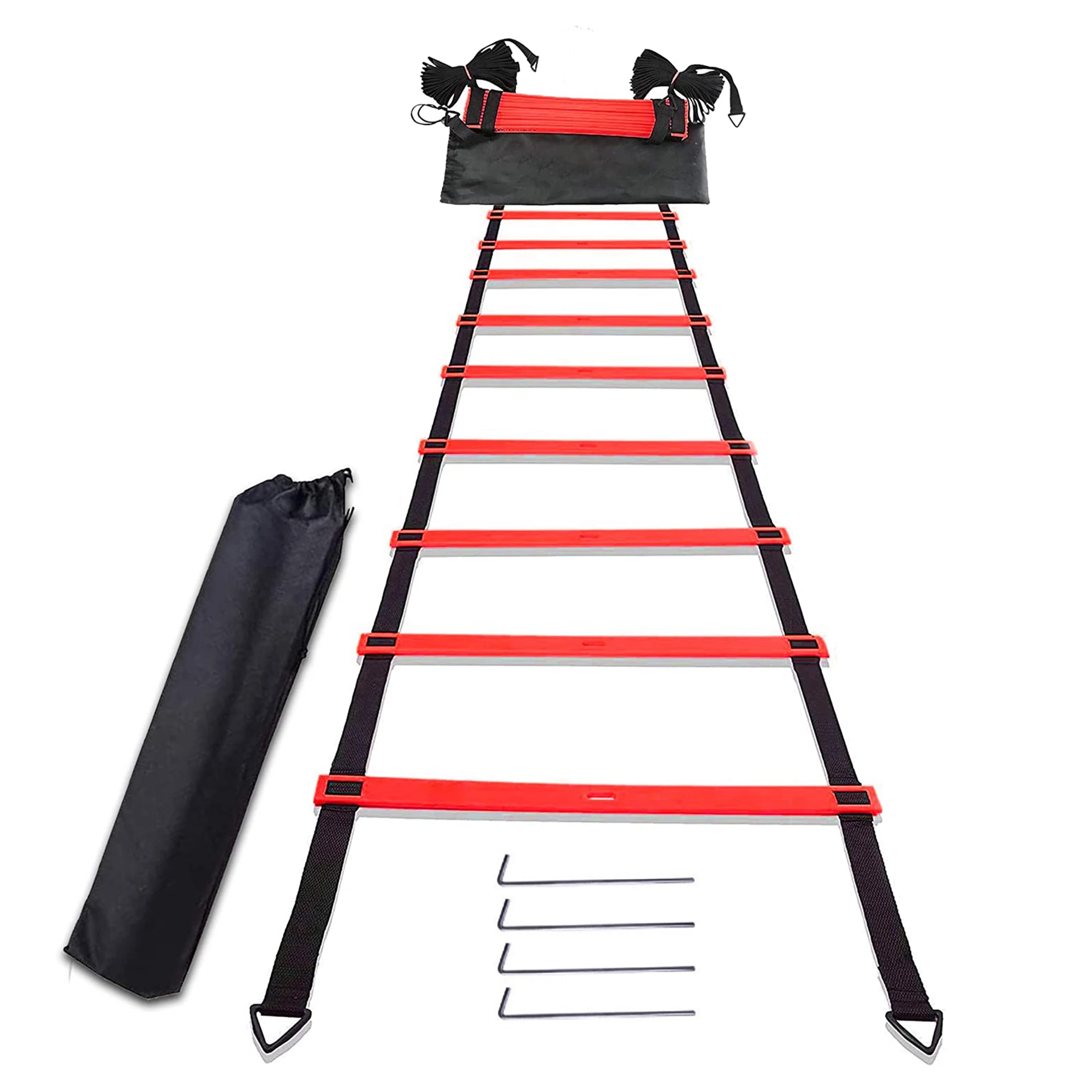 7 Meters 13 Rungs Agility Ladder Training Ladder for Soccer Basketball Trainers Feet Training Equipment With 1 Carry Bag 4 Nails