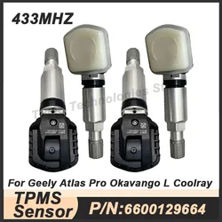 4/1PCS 433MHz TPMS Sensor Tire Pressure Monitoring System 6600129664 For Geely Okavango Atlas Pro BelGee