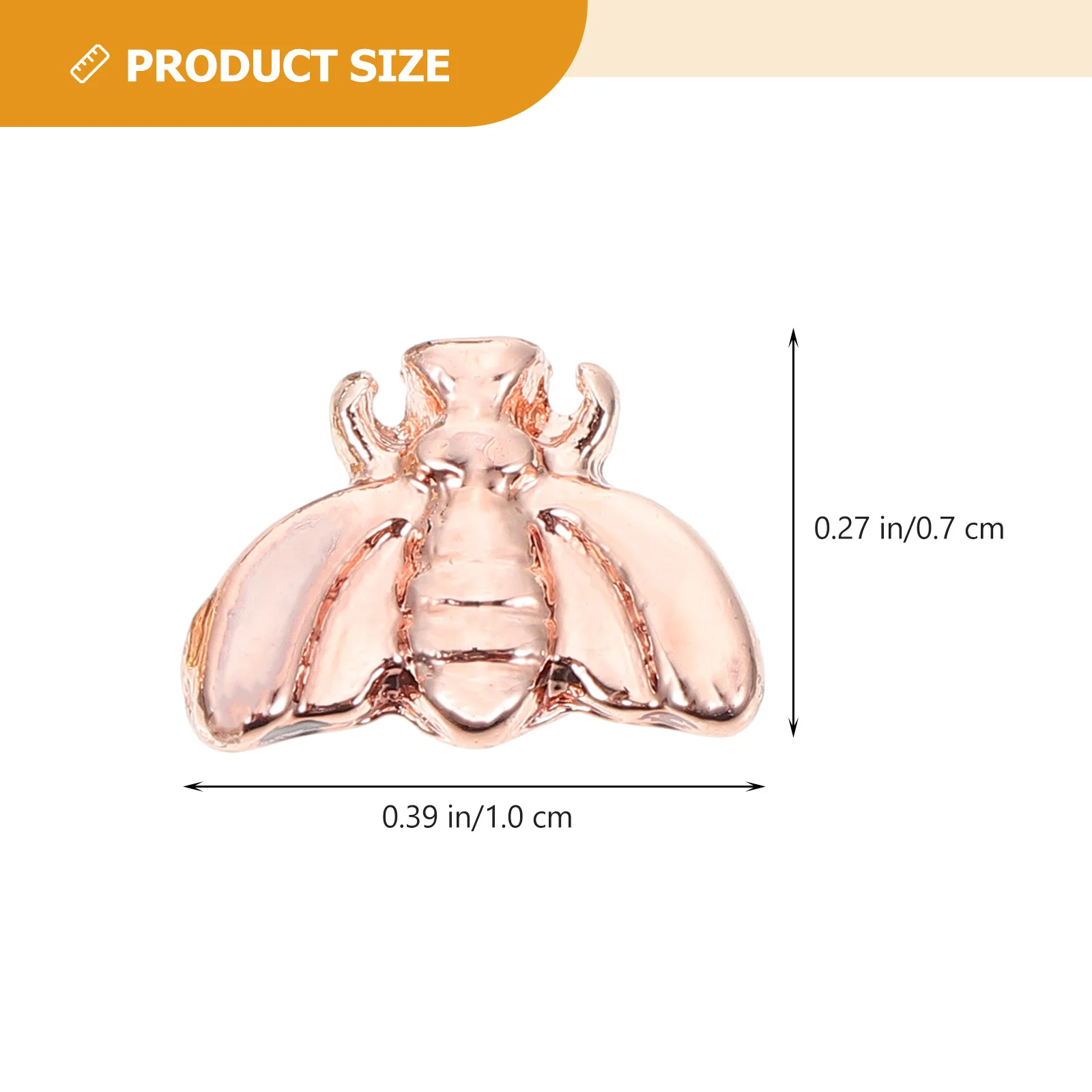 3pcs Bee Shape Buckle for Watchband Charms Zinc Alloy Decorative Watch Strap buckle Fits Most Styles Long