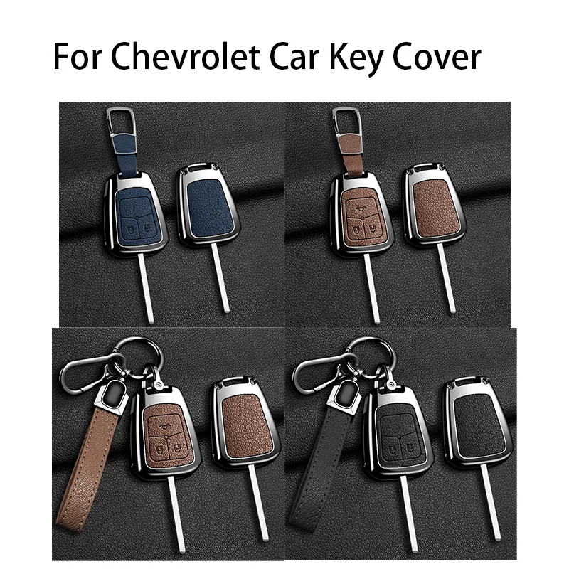 Funda metálica para llave de coche Chevrolet Malibu Blazer Traverse Seeker Onix Equino Volt Bolt Trax Orlando Cruze Spark Sonic Camaro