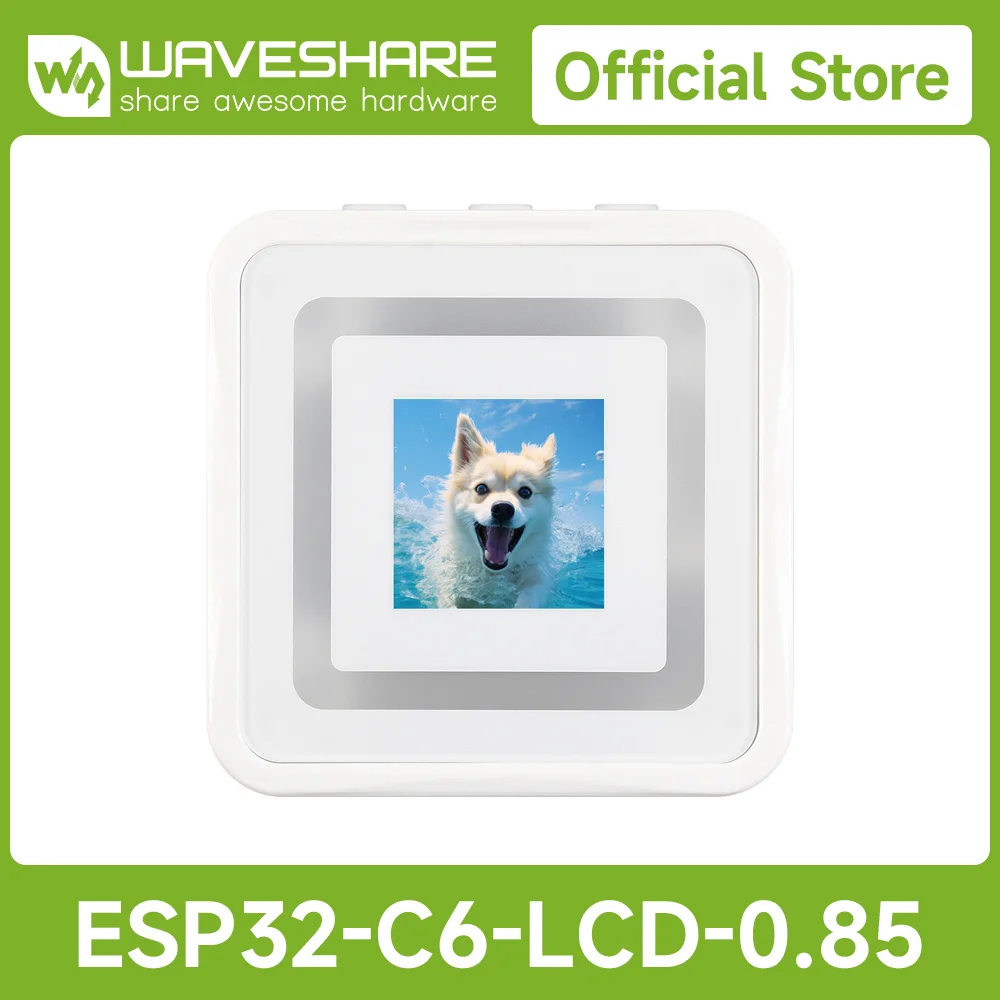 Waveshare ESP32-C6 0.85inch LCD Display, RISC-V Single-core Processor, 128 × 128, Supports AI Speech Interact