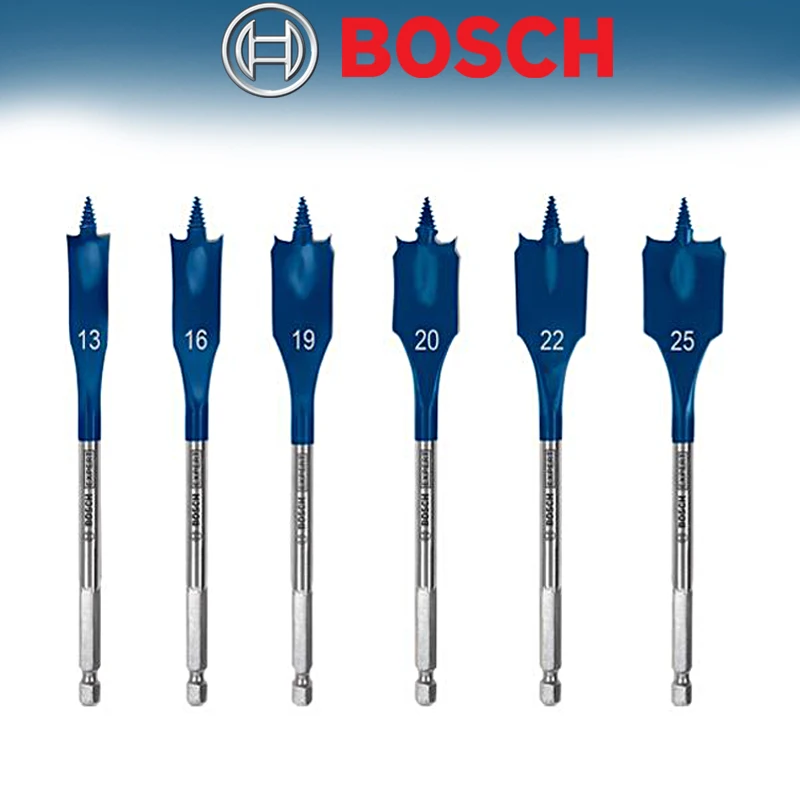 BOSCH 2608900333 Self Cut Speed Spade Drill Bit Set Portable Replacement Fast High Hardness Tools Accessory 6 Pcs