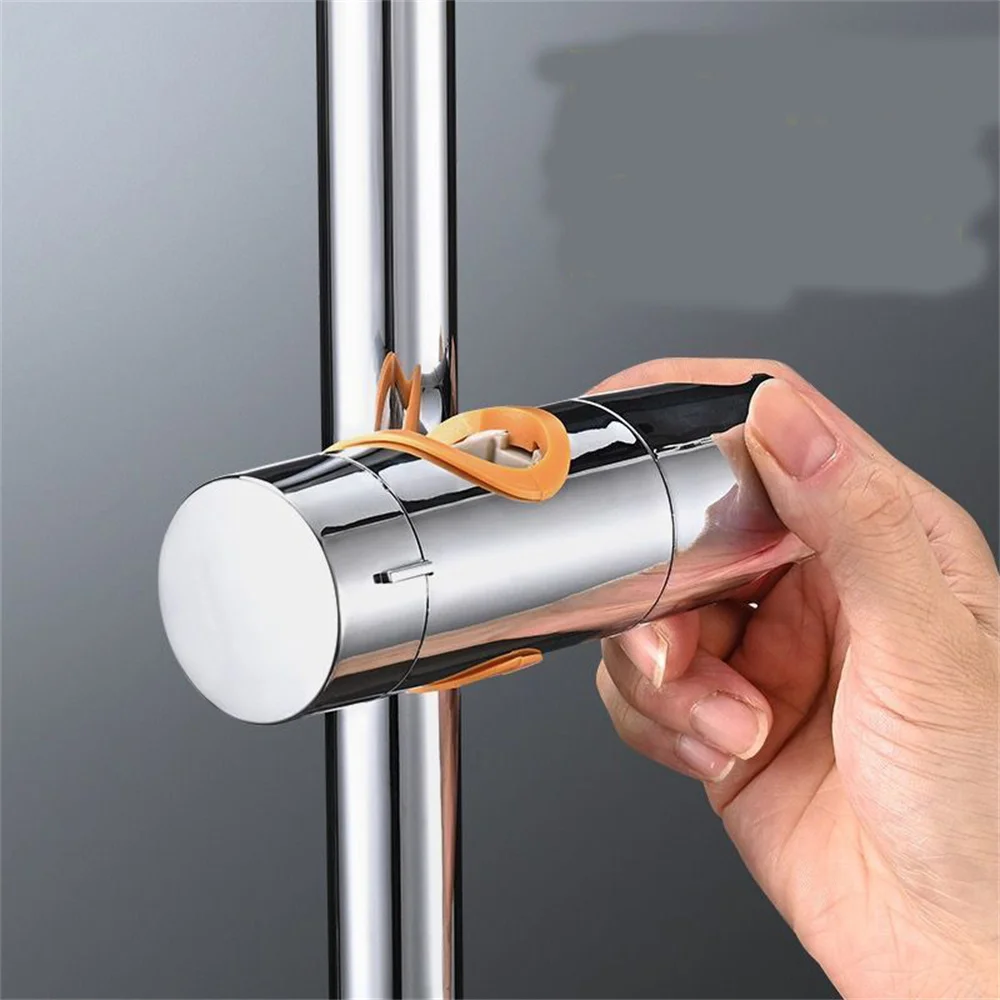 22~25mm Universal ABS Plastic Shower Slide Rail Bar Holder Bathroom Accessories Adjustable Clamp Holder Replacement Bracket