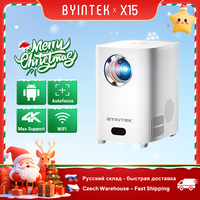 BYINTEK X15 Portable 4K Mini Projector Smart Android 11.0 Wifi Full HD 1080P LED Smartphone Home Movie Theater Video Projector