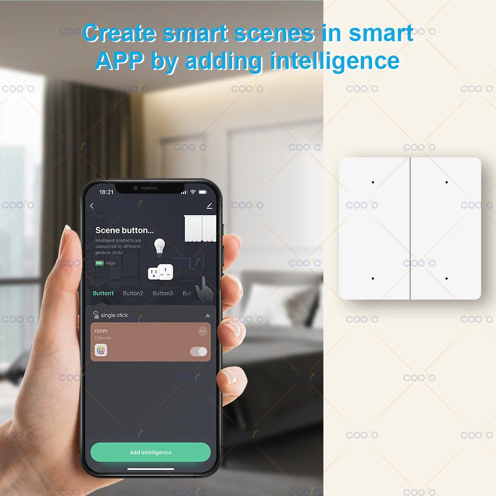 4 ギャング ZigBee ワイヤレス 12 シーン スイッチ プッシュ ボタン コントローラー スマート デバイス用バッテリー駆動オートメーション シナリオ