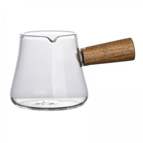 3xSauce Pitcher Glass Heat Resistant Versatile Espresso Triple Glass for Barista 110ml