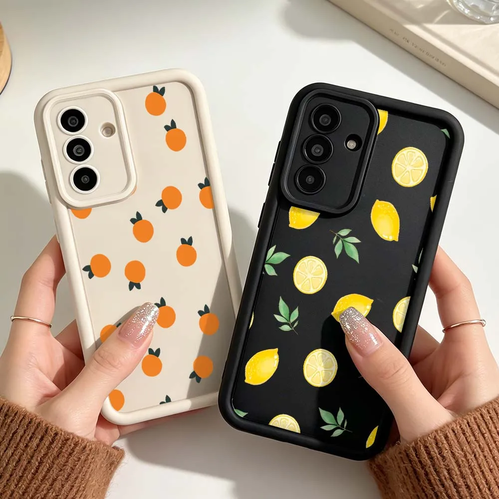 Fresh Fruit Leaf Pattern For Samsung A03 A04 A05 A06 A07 A24 A23 A22 A21s A17 A16 A15 A14 A13 A12 5G Eye Ladder Phone Case