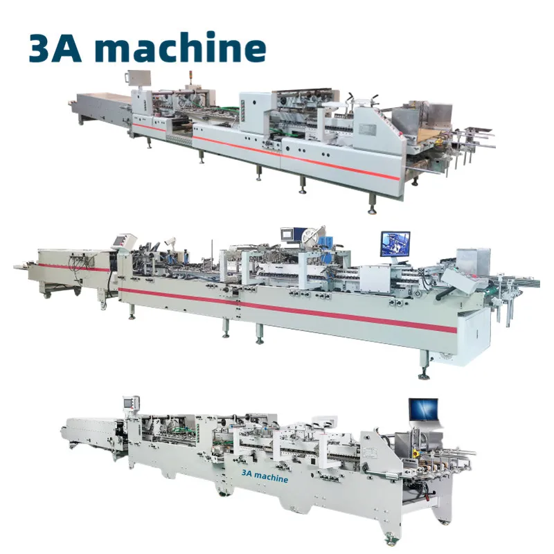 Folder Gluer Machine Automatic Folder Gluing Machine for Side Glue Straight Line Box Bottom Lock  4/6 Corner Box Cardboard Box