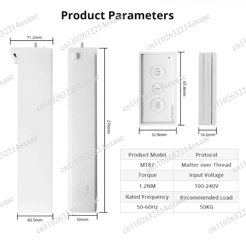 

Automatic Curtain System 82, Matter over Thread Electric Motor
