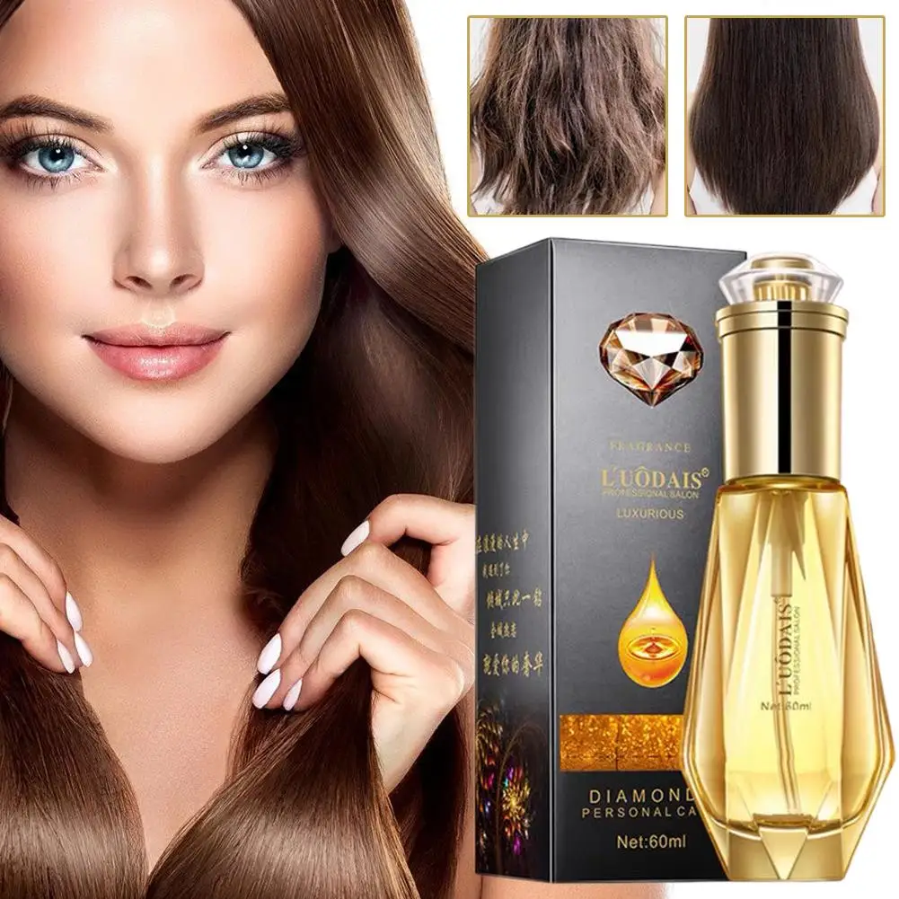 

Diamond Perfume Hair Care Oil Hairdressing Supplies Hair 60ML Nutrients Leave-in Wholesale A0Q6