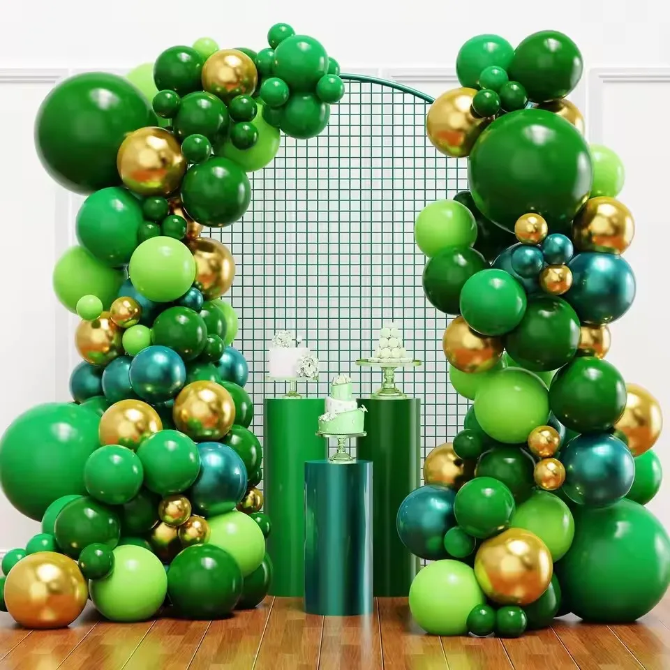 Dschungel grüne Luftballons Girlande Bogen Kit Dschungel Safari Geburtstag Party Dekor Kind Hochzeit Geburtstag Party liefert Baby Dusche Ballon