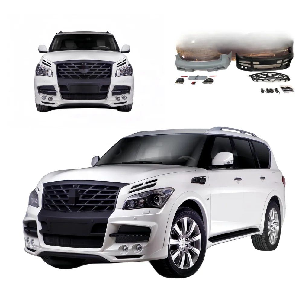 for  For 2011-2017 Infiniti QX80 QX56 upgraded LART style body kit front bumper mid-grid rear bumper