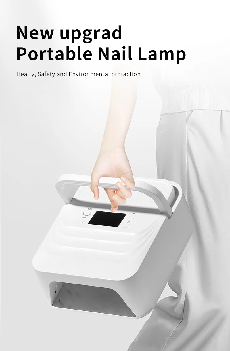 NEWGAGA Nail Dryer 48 Leds Rechargeable UV Lamp Light with Handle for Curing All Gel Nail Polish Portable Wireless Nail Lamp