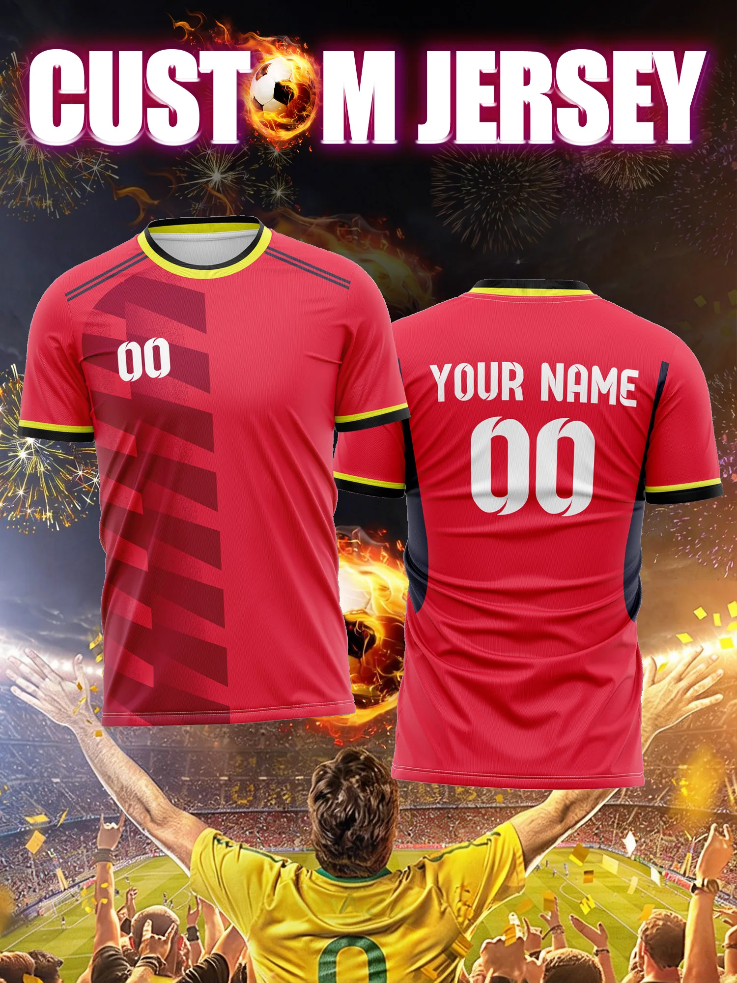 

Новая спортивная футболка с V-образным вырезом 2026 года – с возможностью нанесения имени и номера, быстросохнущая, дышащая, комфортная, для повседневной носки, спортзала, бега