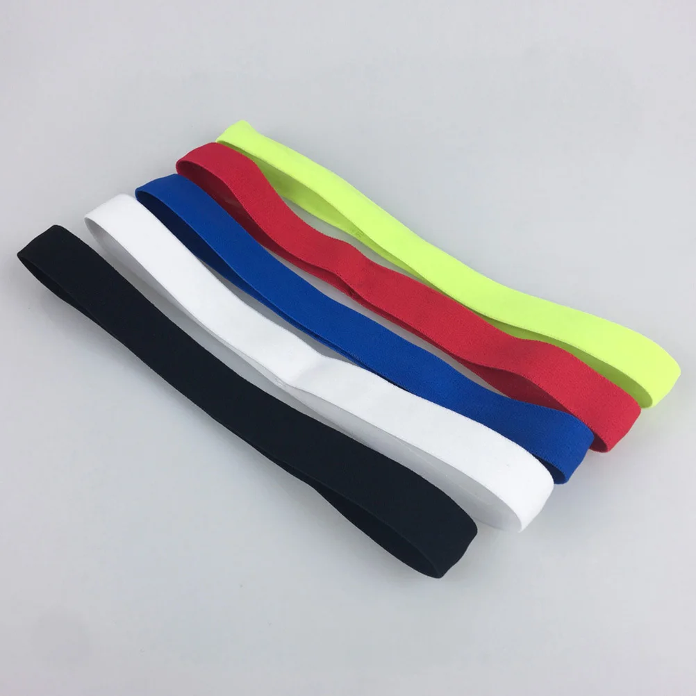 

2Pcs Sports Headband Elastic One Size Fit All Anti-Slip Yoga Hairbands for Exercise Running Fitness Headband Sweatband