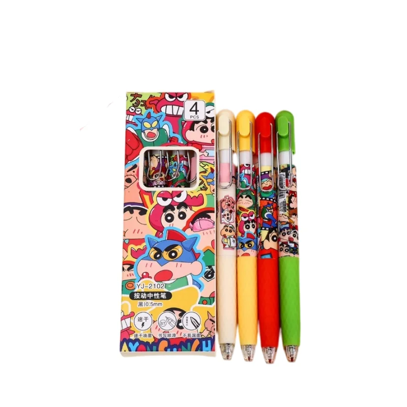 New Crayon Shin-chan Press Gel Pen Creative Personality Quick-drying Smooth Student Special Test Brush Pen Learning Stationery view 4