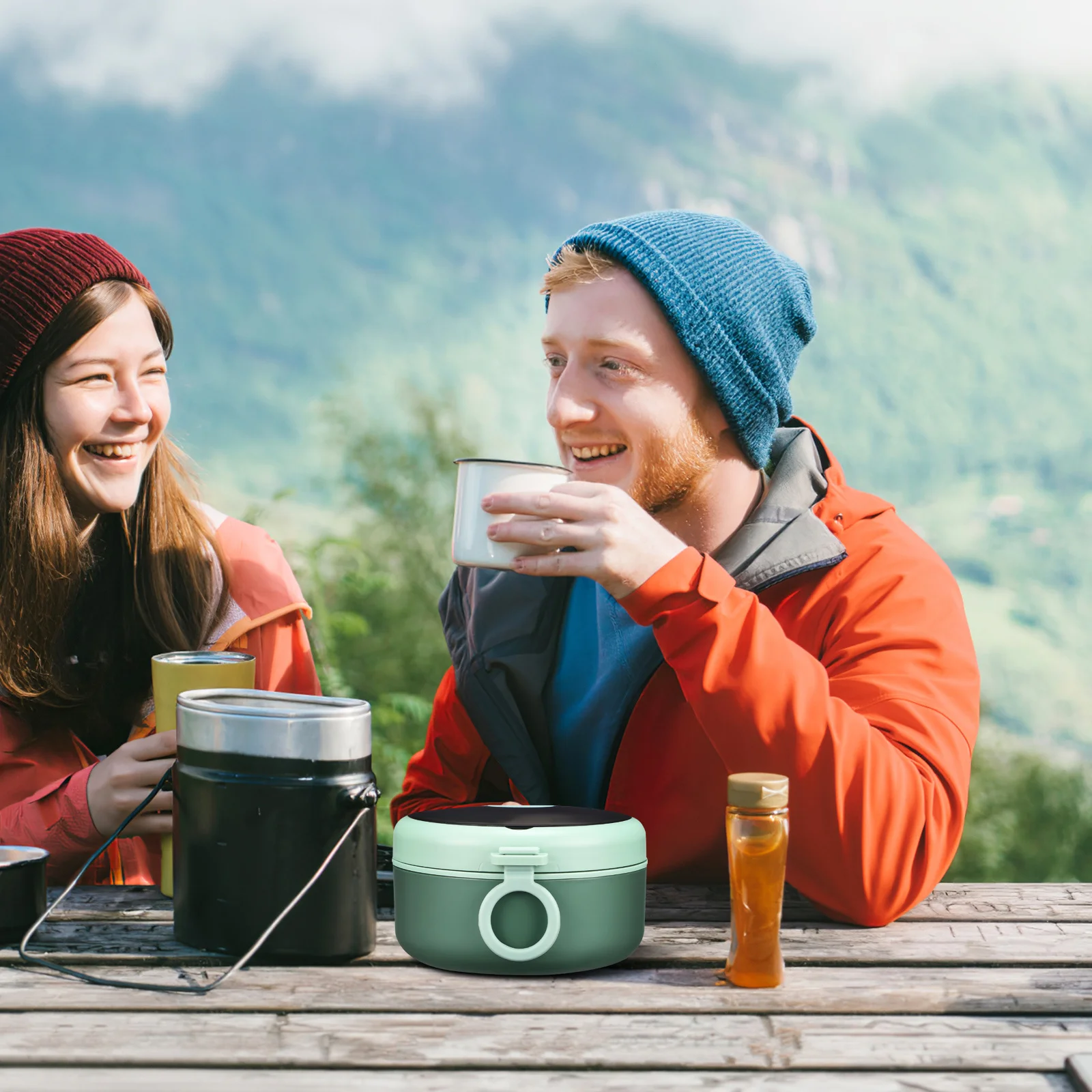

Stainless Steel Ramen Bowl Large Capacity Leakproof Lunch Box Bento Container With Hanging Loop Soup Noodles Dinner Bowl