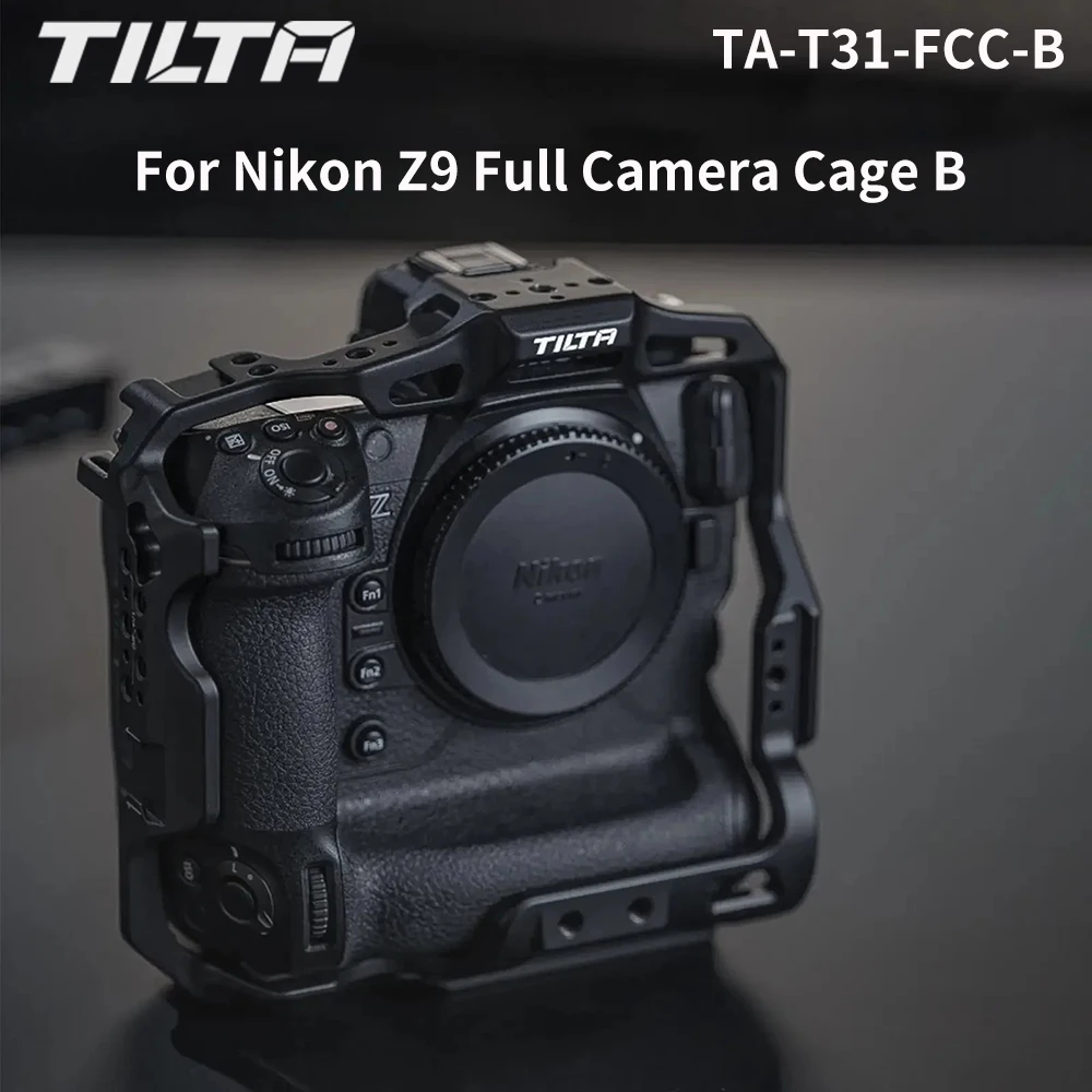 TILTA TA-T31-FCC-B Full Camera Cage Black for Nikon Z9 /Advanced Left Side Handle Attachment Type VI / Quick Release Top Handle