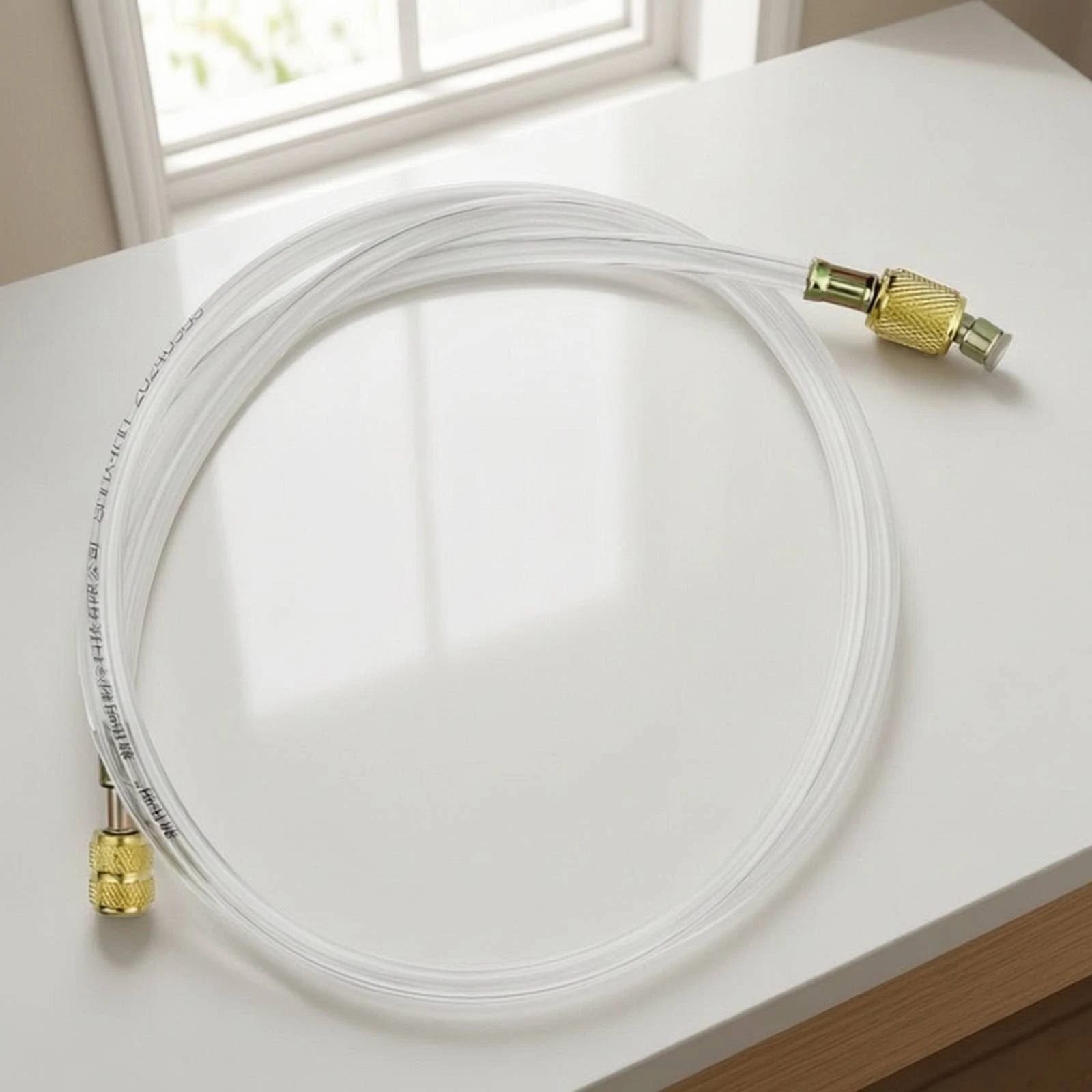 Refrigerant Charging Hose Transparent Refrigerant Hose with Brass Fittings Clear Charging Tube Flexible Standard