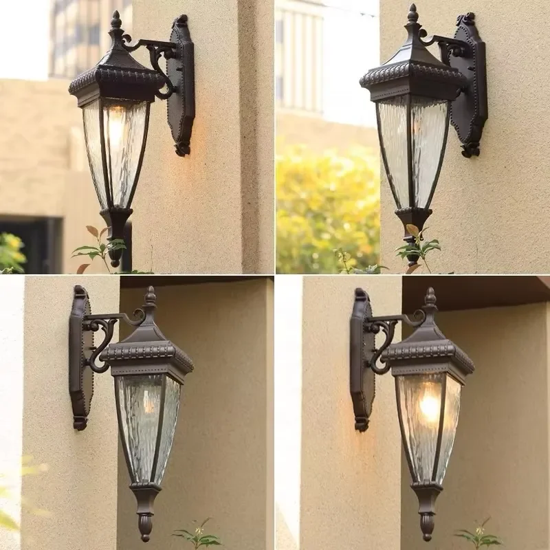 Large Outdoor Lamps Lamps Lanterns Garden Wall Lights Villa Entrance Waterproof Black Garden Lights Outdoor Wall Lights