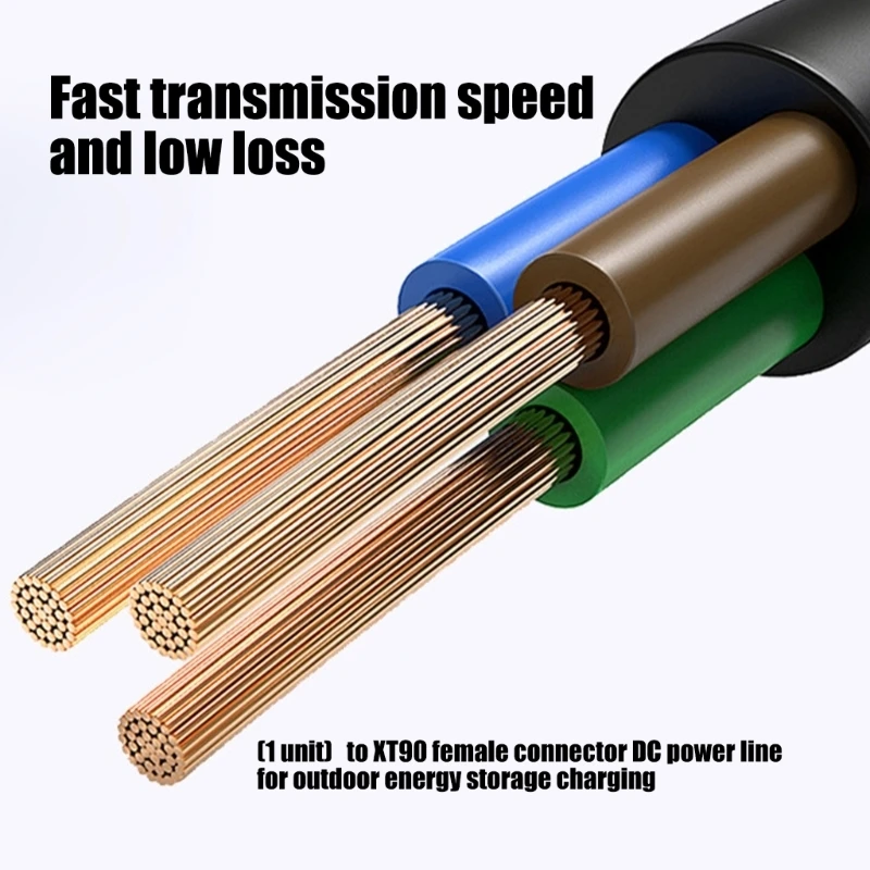 K0EA Long Length XT90 Female Power Connectors Cable Mobile Power Link Cable