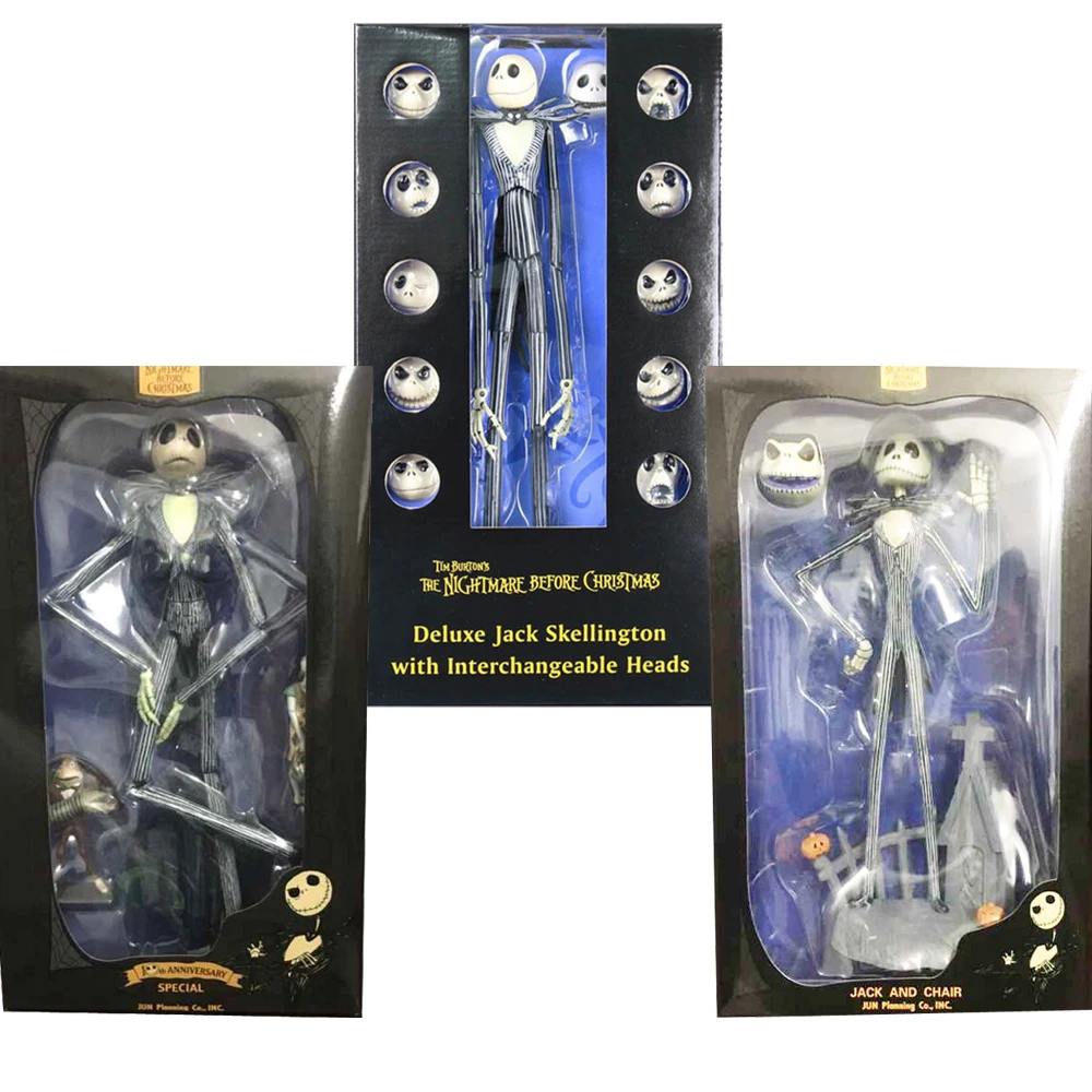 The Nightmare Before Christmas 12 Face Jack Skellington Jack Chair Special Version Action Figure Model Toys Cute Doll Desk Decor