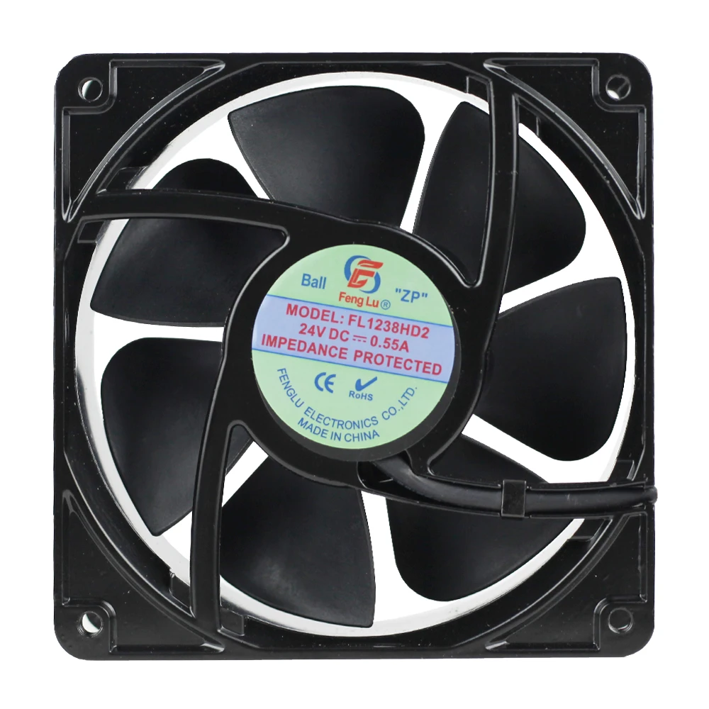 

12cm 0.55A FL1238HD2 DC24V 120 * 38mm silent cooling fan all metal