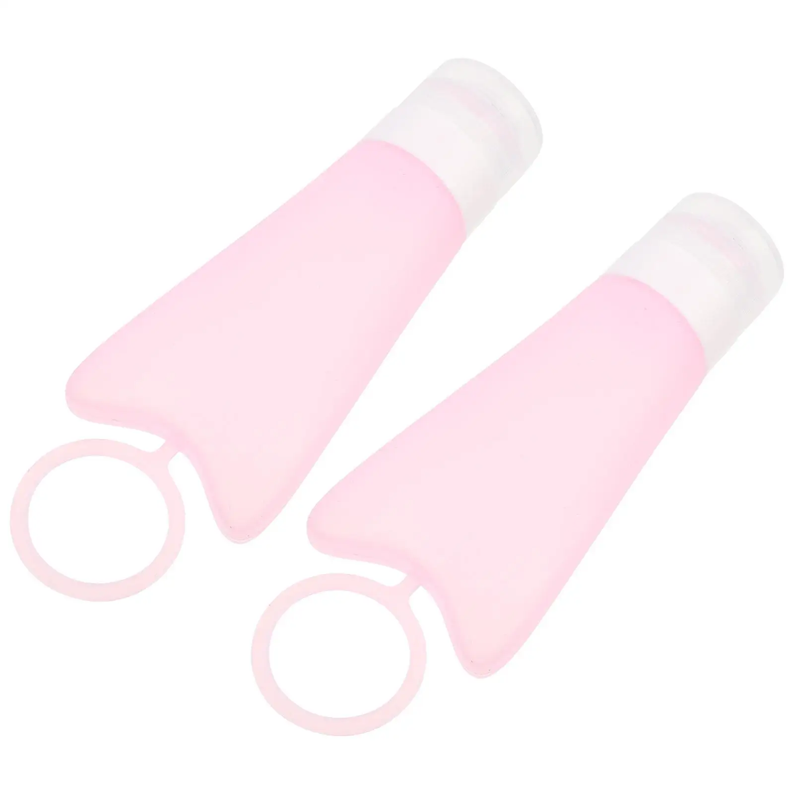 

1 set Refillable Silicone Bottles Large Mouth Portable Travel Pink Shampoo Lotion Dispensers Emulsion Subpackaging