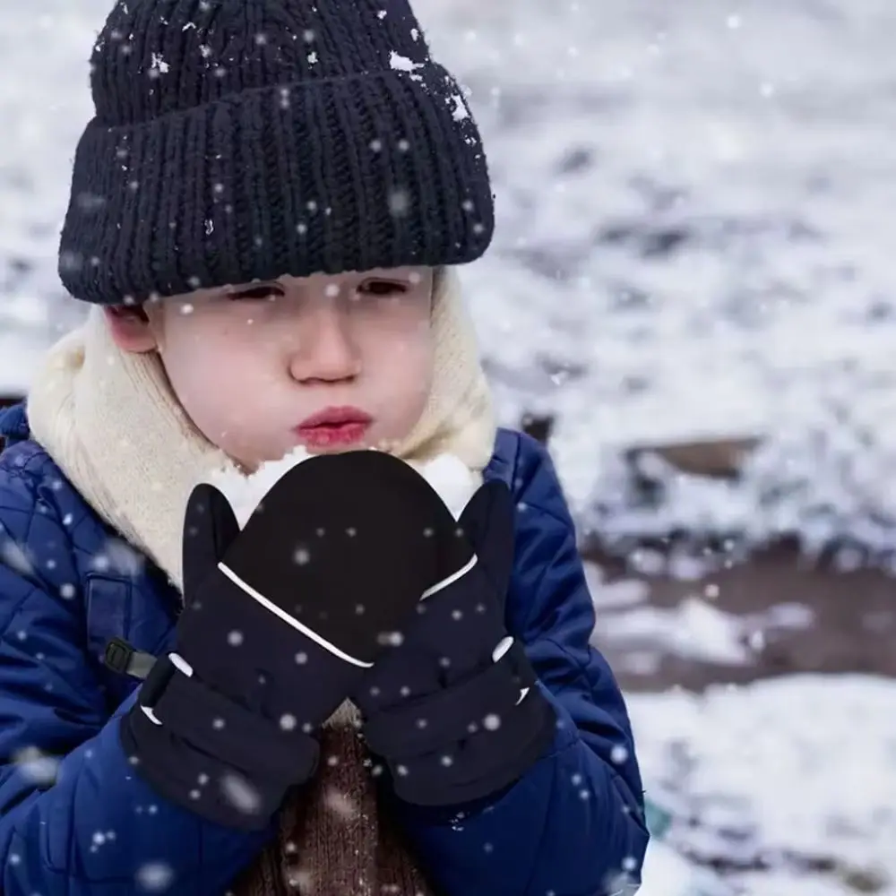 

High Quality Winter Gloves - Thick Warm Snow Mittens with Cute nimal Patterns, Soft Durable Fabric for Boys & Girls Skiing