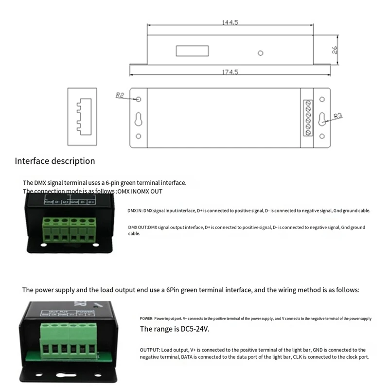For Ws2811 Ws2812 to SPI Decoder 10 Kinds of Different Pixel IC By the Dip Switch for LED Light-AD23