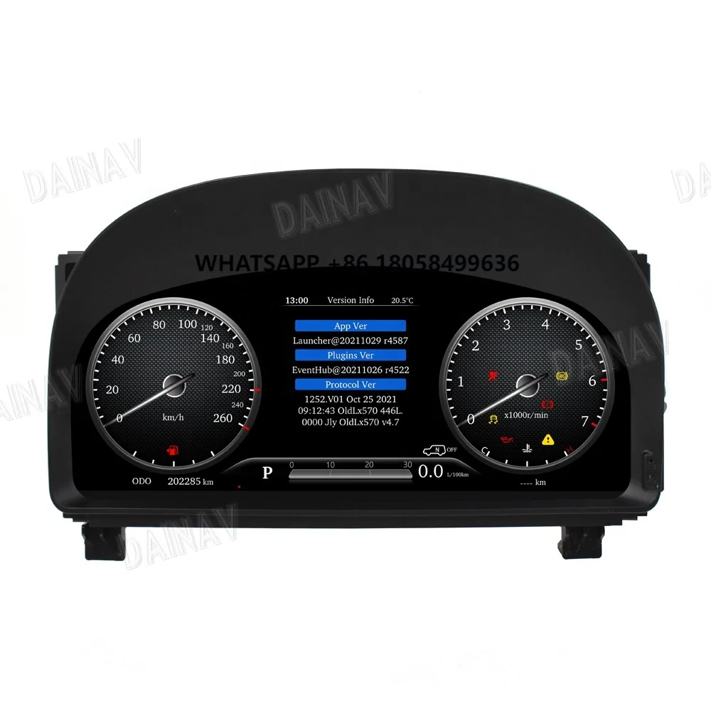 

For Toyta Alphard 20 Series 2008-2014 12.3 Inch LCD Instrument Panel Dashboard Crystal Panel Cockpit Speedometer Instrument