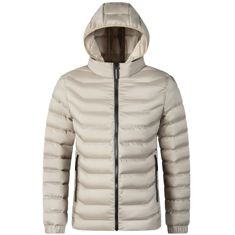 

2024 New tide padded Cotton-padded clothes teenager jacket for men with padded autumn and winter hooded padded jacket