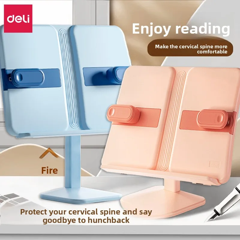 Posture Correction Foldable Reading Bracket Retractable Storage Bookshelf Equipped With Book Clip And Bookend For Students