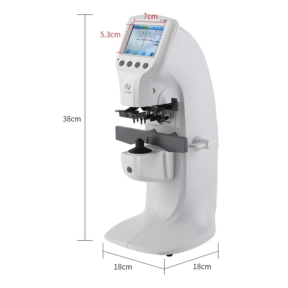Digital Focimeter Auto Lensmeter with 3.5'' True Color Monitor UV PD Measurement And Optional Printing for Optical Instruments