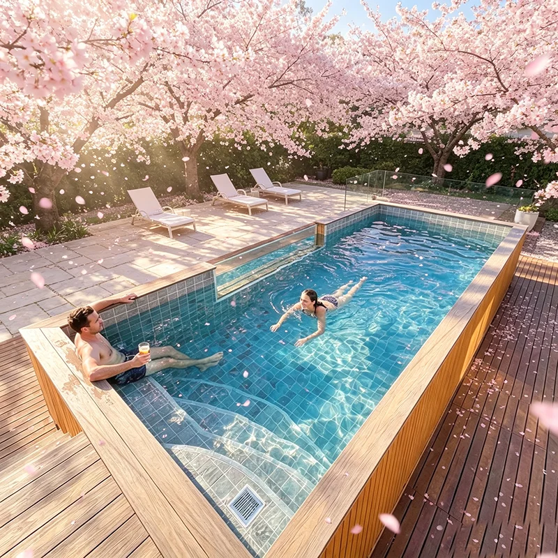Shipping Container Swimming Pool Kit 20FT Above‑Ground Modular Plunge Pool for Family Outdoor Backyard