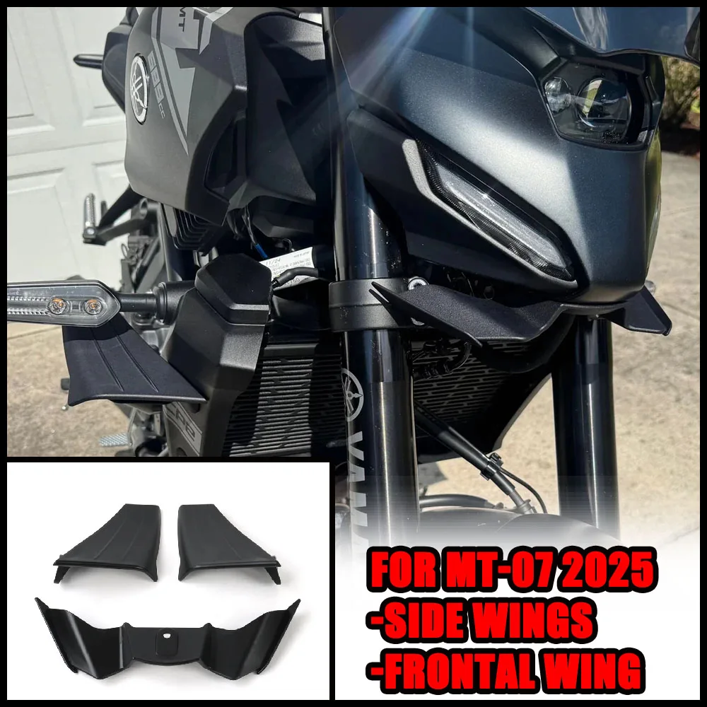 

Для YAMAHA MT-07 2025 новый стиль мотоцикла WING DOWNFORCE NAKED передние спицы MT07 2025 спойлеры с боковыми крыльями