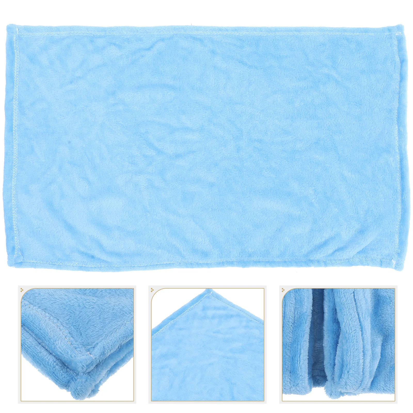 Einfarbige Haustierdecke, himmelblau, weiches Flanell-Fleece, warme Bettwäsche für kleine Haustiere, leicht, bequem zum Schlafen