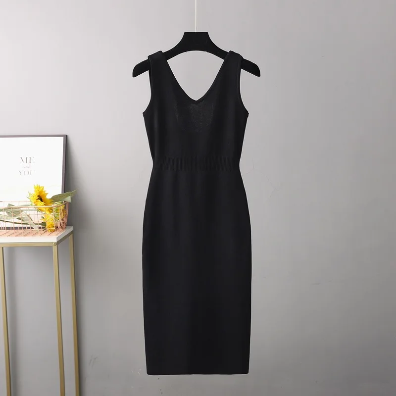 Long Tank Dress Base Layer Summer Dress Sleeveless Tank Skirt Women's Clothing Base Layer E5513