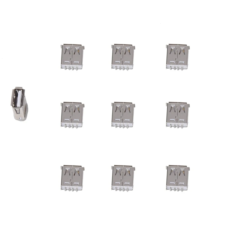 AB46-20 Pcs Solda Reta Tipo USB Um Conector Jack Fêmea
