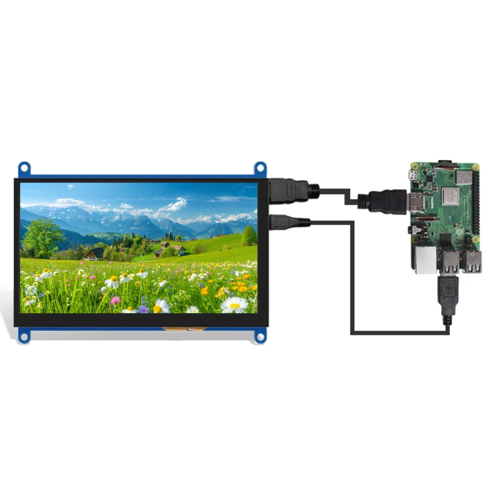 Picture 5: LCD Display for Raspberry Pi 3B 4B 5B 3.5 4.3 5 Inch HDMI Driver Free IPS HD Display Module with Audio Interface