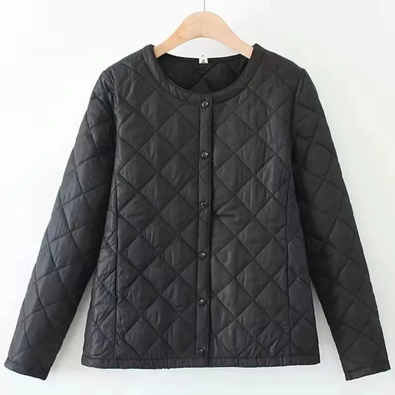 Abrigo de plumón ligero para mujer, Parkas cortas y cálidas, Abrigo acolchado de algodón para ancianos de mediana edad, Tops, chaqueta para damas, otoño e invierno, nuevo