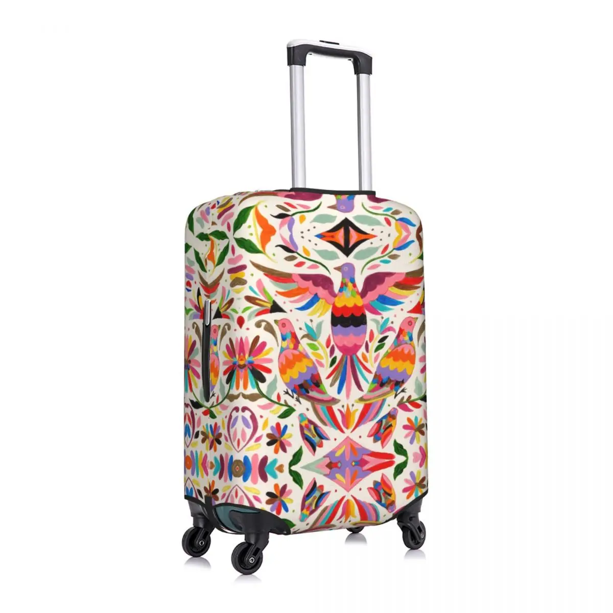 Juste de bagage lavable personnalisée, housses de valise de voyage, protection mignonne, art floral populaire, mexicain, Kanomi, oiseaux, Bergame, mode