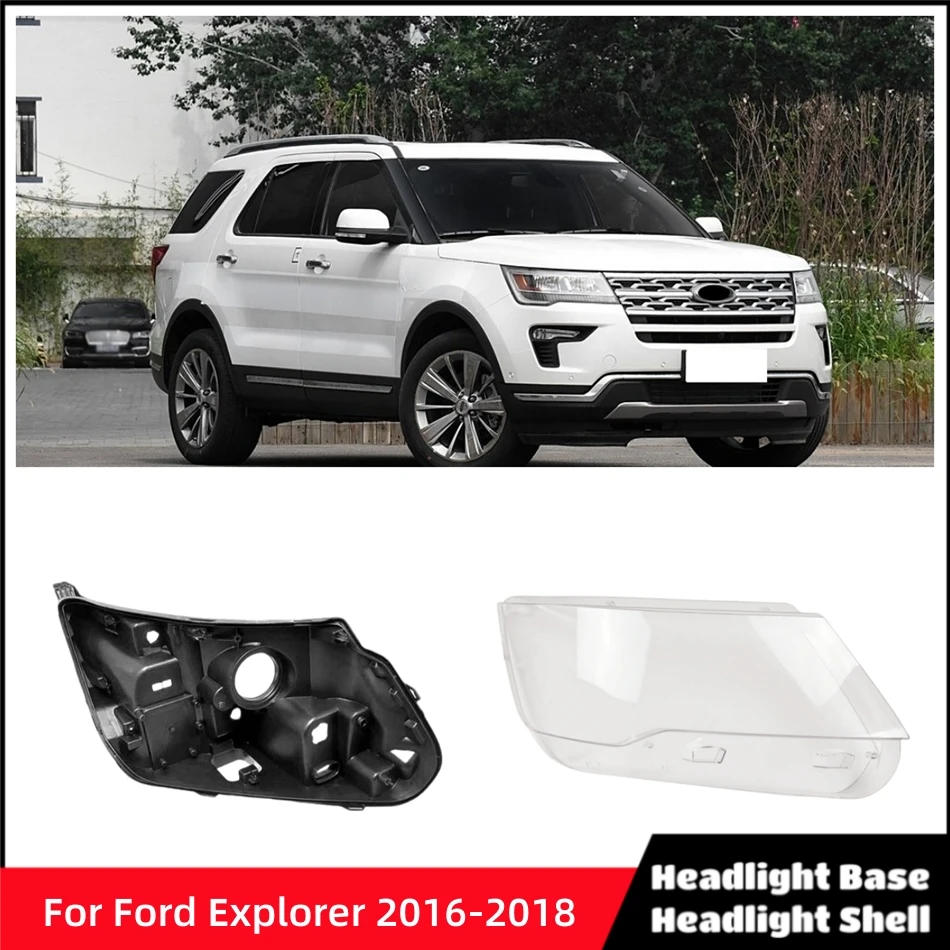 For Ford Explorer 2016 2017 2018 Vehicle Accessories Car Base Head Lamp Shell Rear Light Lamp Headlamp Cover Lens