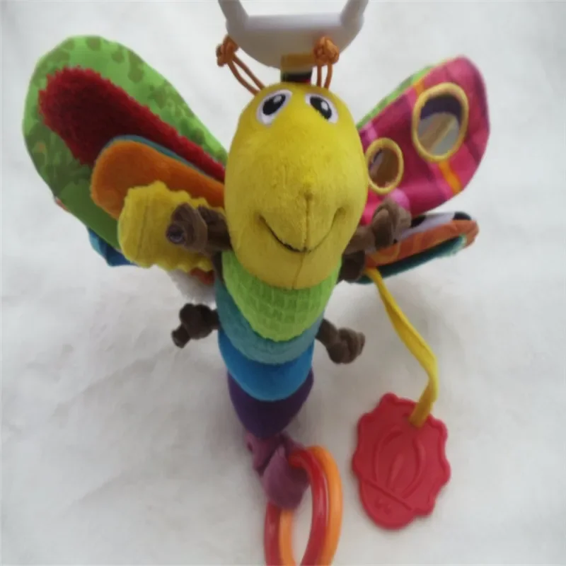 赤ちゃんのおもちゃファッションベッド周り新しいベビーモバイルミュージカルインチワームぬいぐるみ幼児幼児子供のおもちゃ蝶手首ガラガラ
